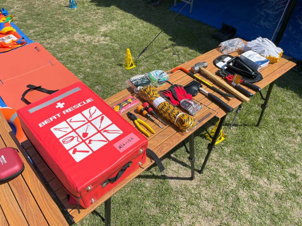 救命道具展示の様子