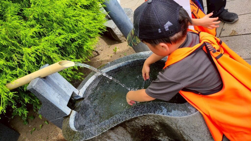 湧き水を発見