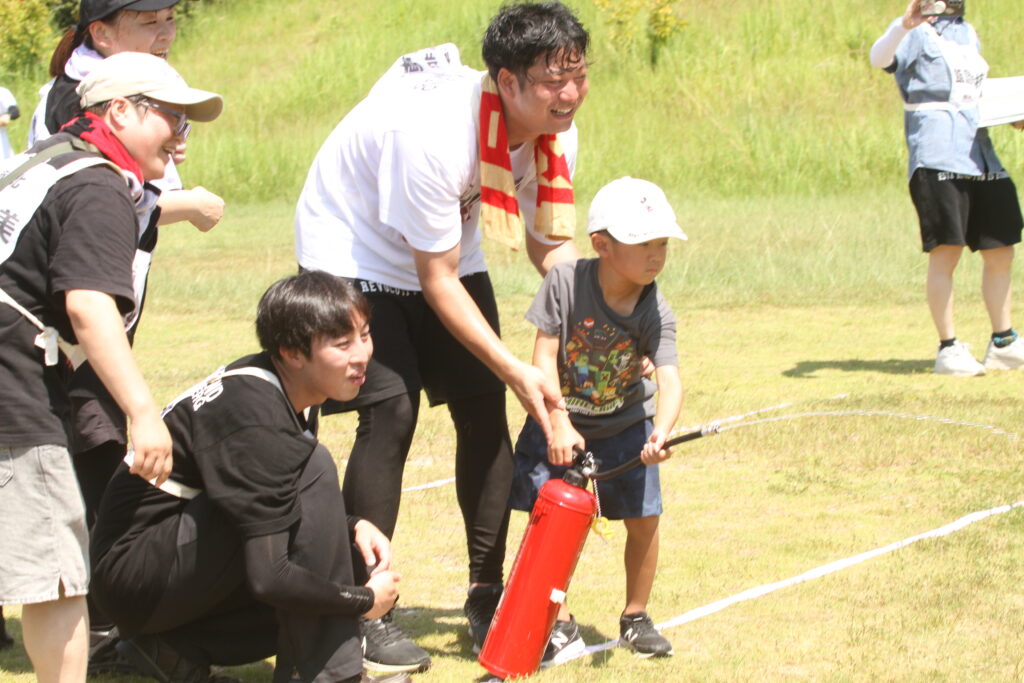 防災レースの様子