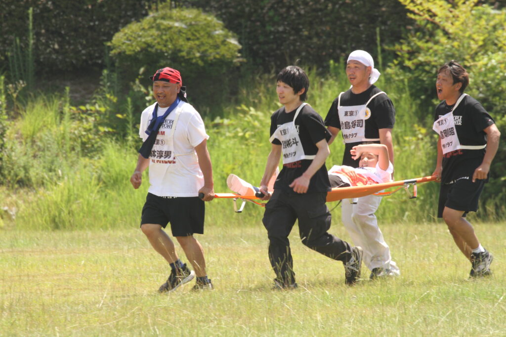 防災レースの様子