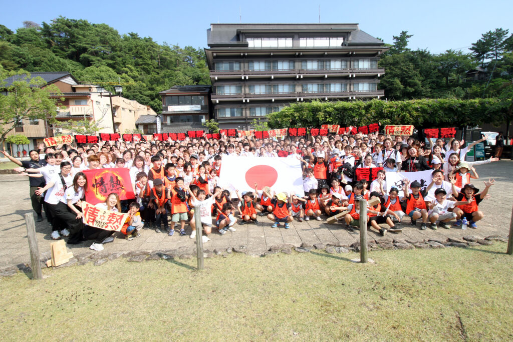 宮島での集合写真