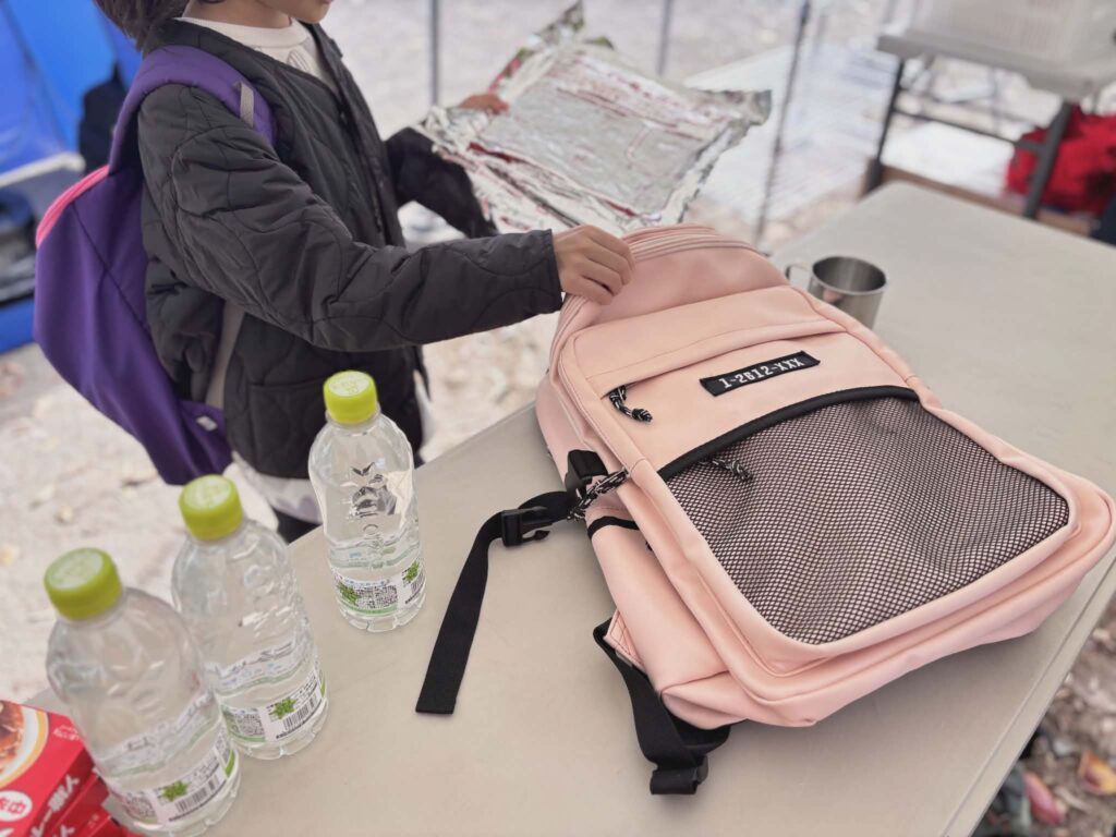 防災リュックを作ろう体験