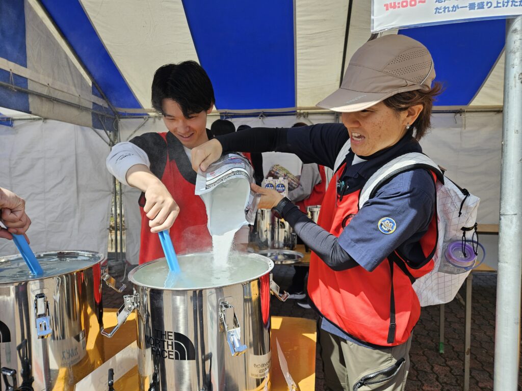給水ボランティアの様子
