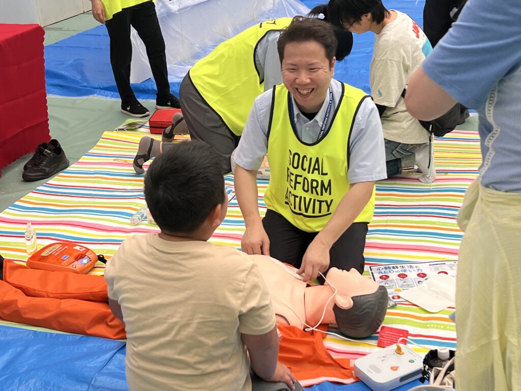 人形を用いたAED訓練