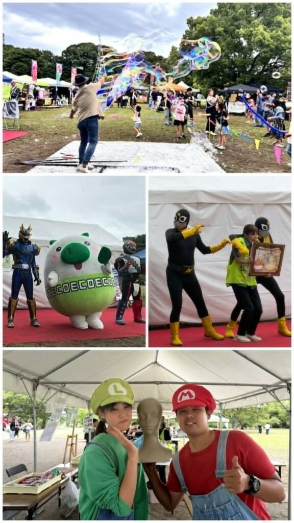 バルーンアート・ヒーローショーの様子